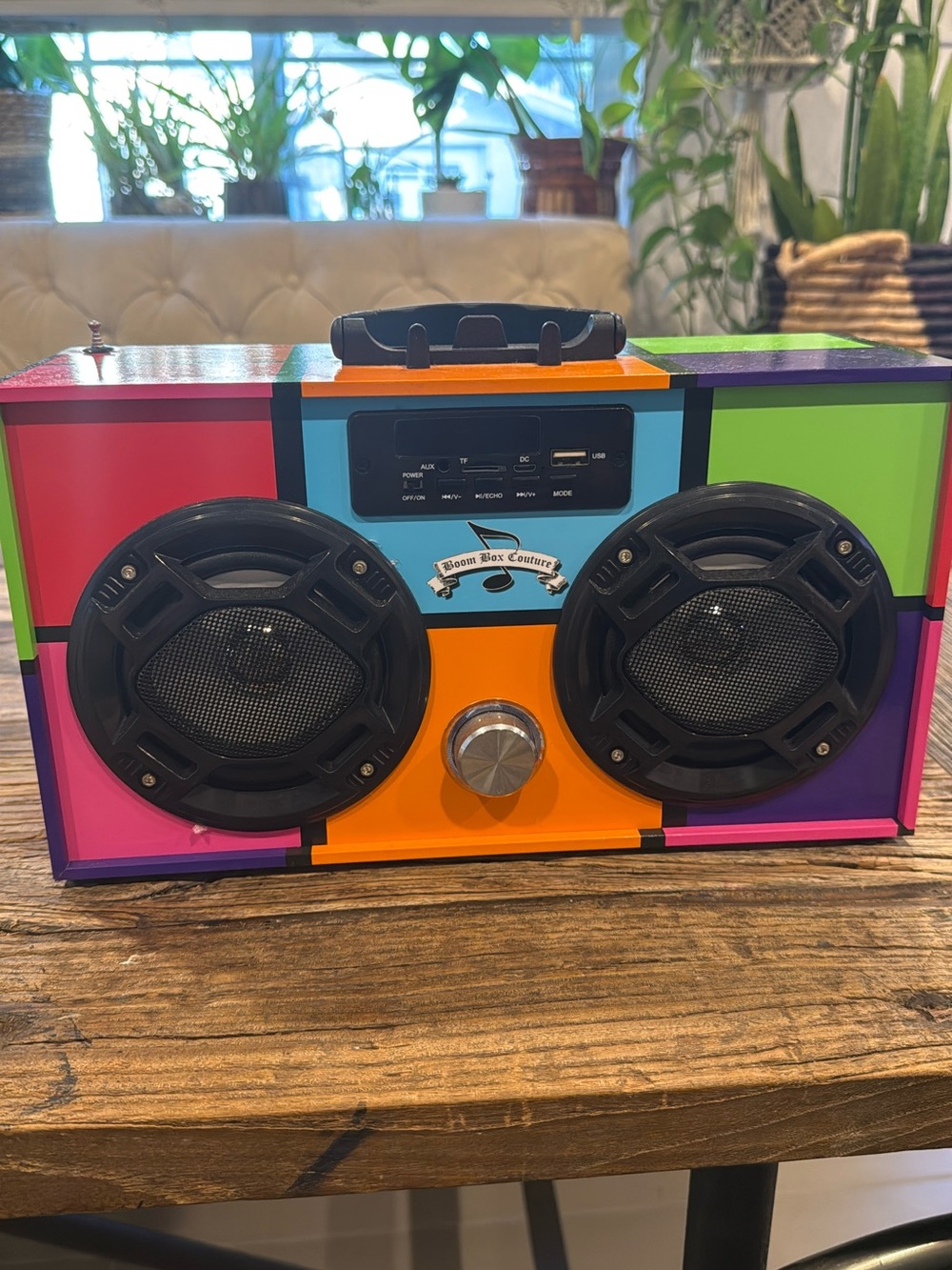 Cost Plus World Market Multicolor Retro Portable Bluetooth Speaker